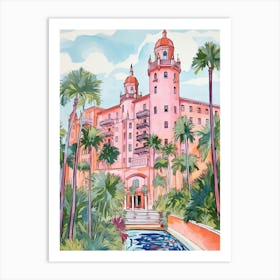 The Biltmore Hotel   Coral Gables, Florida   Resort Storybook Illustration 4 Art Print