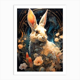 Rabbit In The Night Art Print