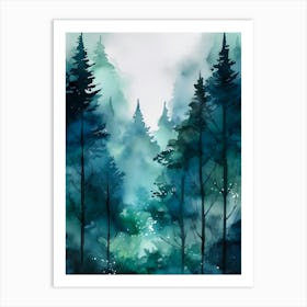 Trees in winter Art Print