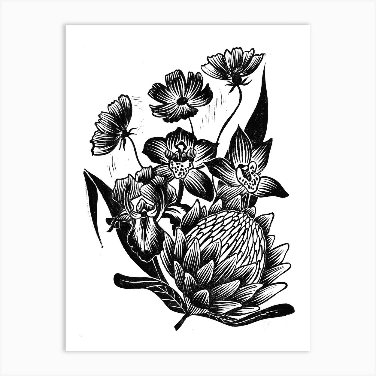 Protea tattoo