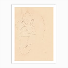 The Kiss (1911), Egon Schiele Art Print