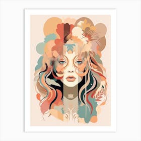 Bloom Body Woman Boho Illustration 2 Art Print