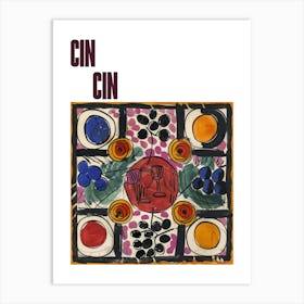 Cin Cin Poster Table With Wine Matisse Style 2 Art Print