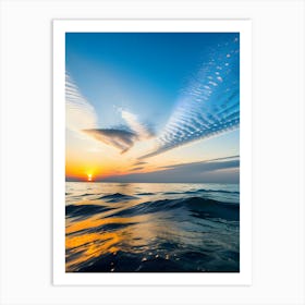 Sunset Over The Ocean-Reimagined 1 Art Print