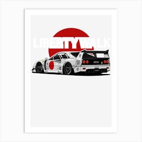 Ferrari F40 Liberty Walk Art Print