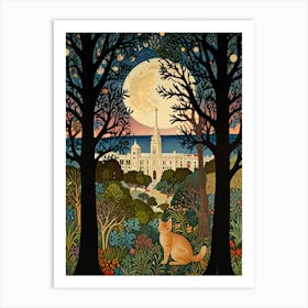 William Morris Cat In The Forest 6 Art Print