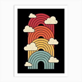 Cloudy hill minimalism Art Print