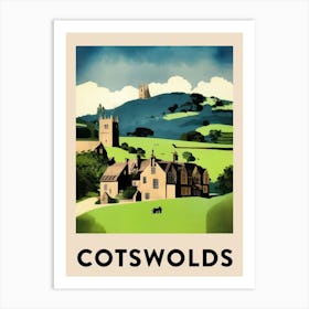 Cotswolds 3 Vintage Travel Poster Art Print