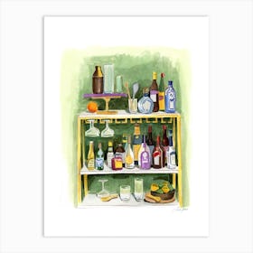 Bar Cart Art Print