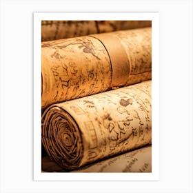 Old Manuscripts 3 Art Print