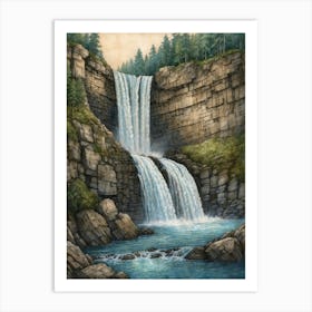 Waterfall 7 Art Print