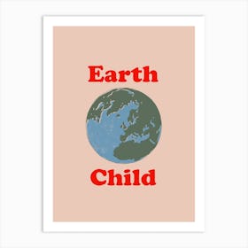 Earth Child Beige Art Print