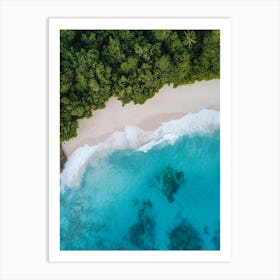 Aerial View Of A Tropical Beach 9 Art Print