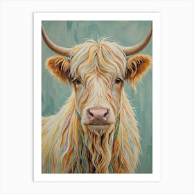 Highland Cow In Pastel Art Print