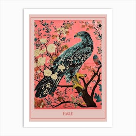 Floral Animal Painting Eagle 2 Poster Art Print