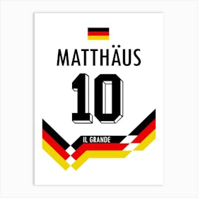 Matthäus Germany Football Art Print