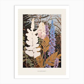 Flower Illustration Bluebonnet 2 Poster Art Print