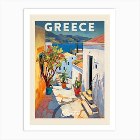 Crete Greece 4 Fauvist Painting  Travel Poster Art Print