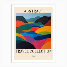 Abstract Travel Collection Poster Chile 2 Art Print