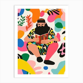 Man Reading A Book 3 Art Print