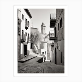 Toledo, Spain, Black And White Analogue Photography 3 Art Print
