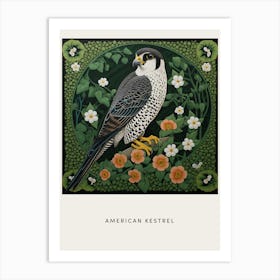 Ohara Koson Inspired Bird Painting American Kestrel 1 Poster Art Print