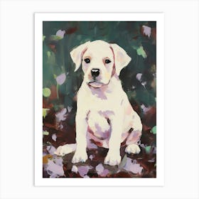 A Bull Terrier, Dog Painting, Impressionist 1 Art Print