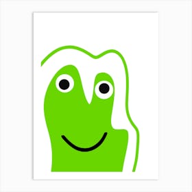 Cute Green Monster Art Print