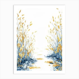 Blue And Gold Canvas Print 2 Art Print