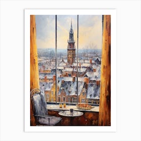 Winter Cityscape Bruges Belgium 3 Art Print