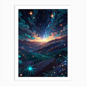 Night Sky With Stars 8 Art Print