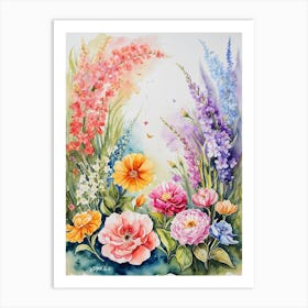 Watercolor Flower Painting 6 Art Print