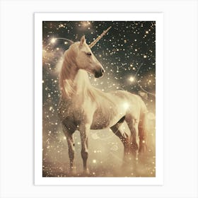 Glitter Unicorn In Space Abstract Collage 1 Poster