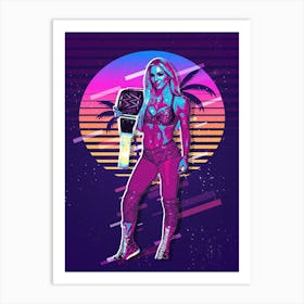 Charlotte Flair 80s Retro Art Print