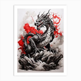 Black Dragon Art Print