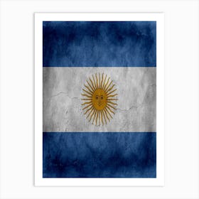 Argentina Flag Texture Art Print