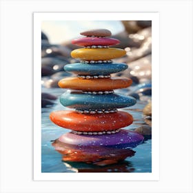 Colorful Pebbles 2 Art Print