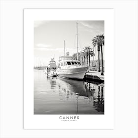 Poster Of Cannes, Black And White Analogue Photograph 4 Art Print