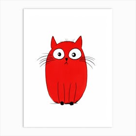 Red Cat Art Print