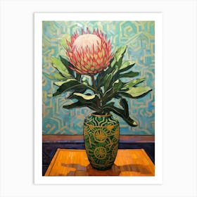 Flowers In A Vase Still Life Painting Protea 1 Poster