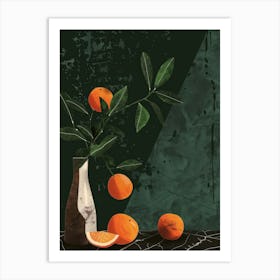 Oranges In A Vase 2 Art Print