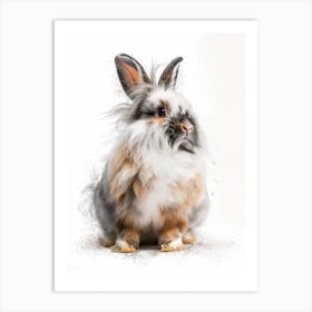 American Fuzzy Rabbit Nursery Illustration 1 Art Print