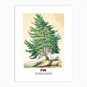 Fir Tree Storybook Illustration 1 Poster Art Print