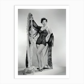 Ava Gardner Mgm Boudoir Publicity Portrait Wearing One Piece Negligee, Circa 1953 Art Print