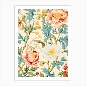 Floral Wallpaper 257 Art Print