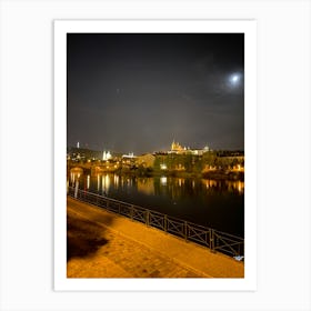 Prague At Night Photo Art Print