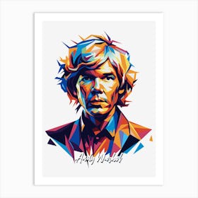 Andy Warhol Portrait WPAP Pop Art Art Print