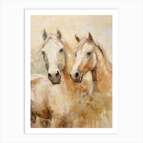 Horses Painting In Wyoming, Usa 2 Art Print