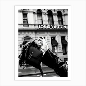 Luxury Fashion Black And White Vintage Photography Louis Vuitton Art Print