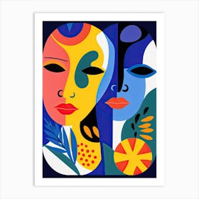 Gemini Illustration Zodiac Star Sign 2 Art Print